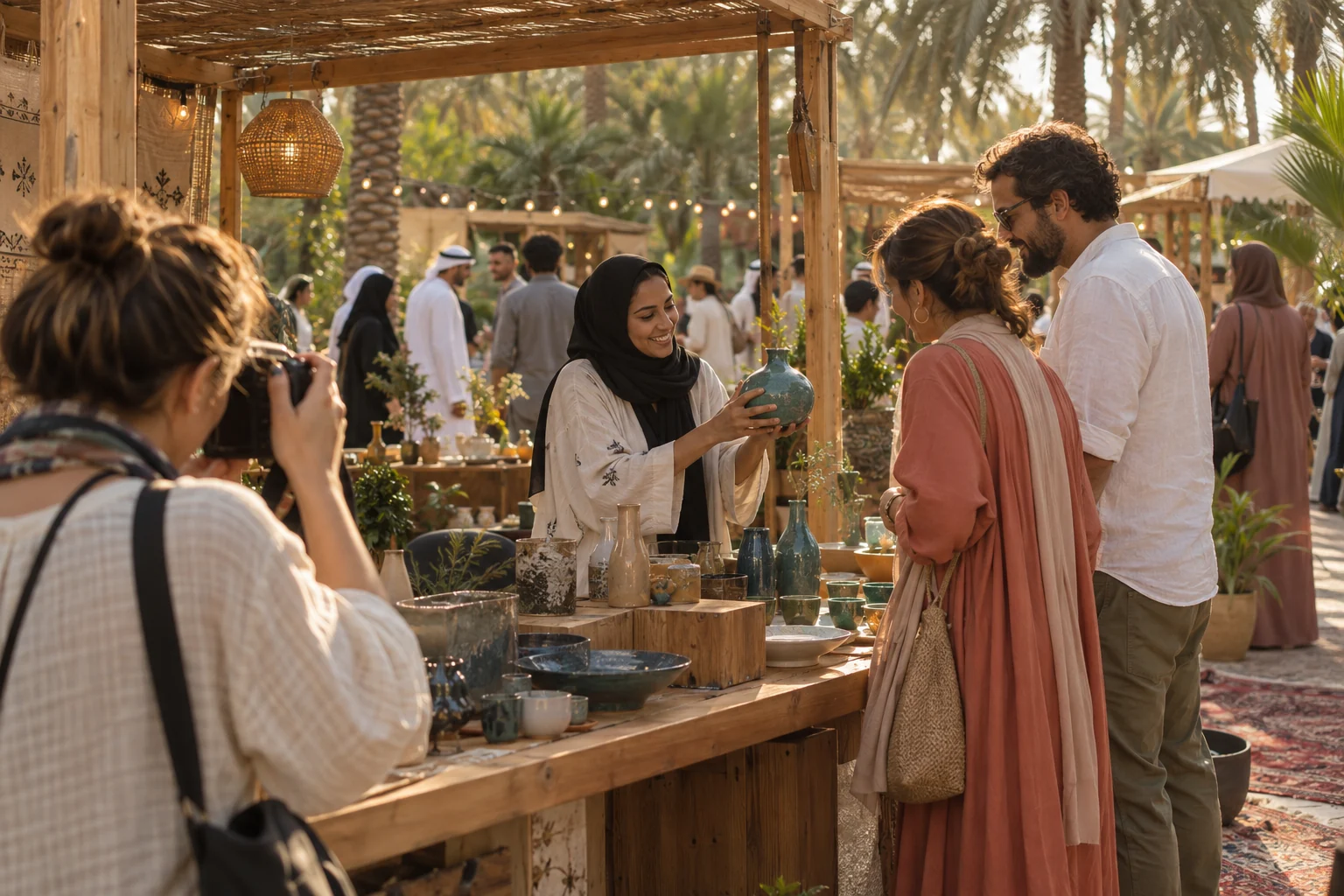 A photographer capturing people and creative discoveries at the market